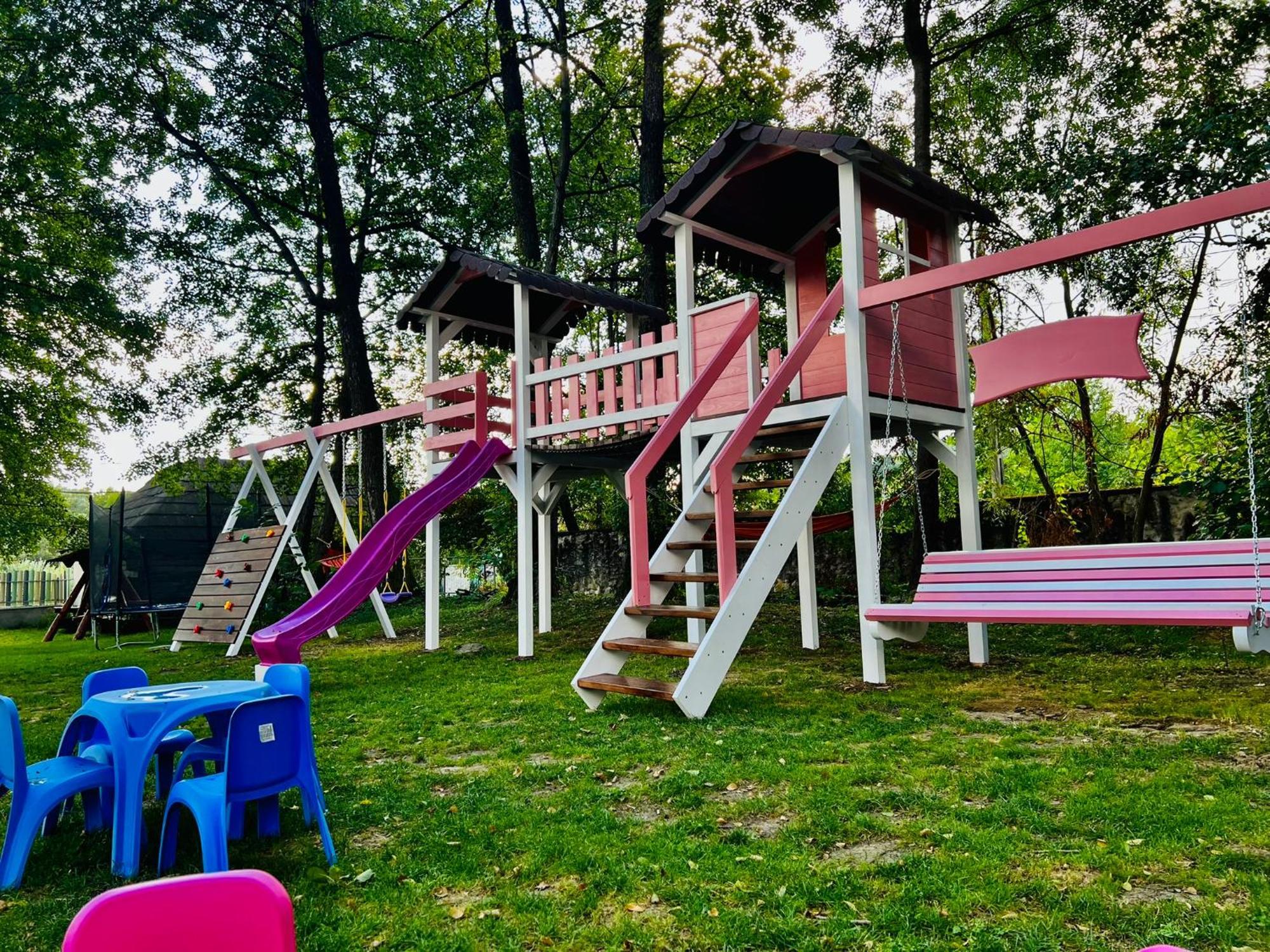 Отель Pensiunea Pink House Runcu Рунку Экстерьер фото